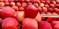 Fresh organic red dark apple isolated on fruit store