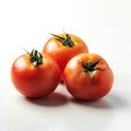 Fresh, organic red tomatoe on white background, Royalty Free Stock Photo