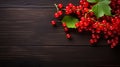 Fresh Organic Redcurrant Berry Horizontal Background.