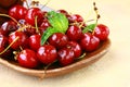 Fresh organic ripe black cherry Royalty Free Stock Photo