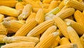 Fresh Organic Ripe Corns At A Street Market