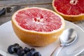 Fresh Organic Ruby Red Grapefruit Royalty Free Stock Photo