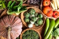 Fresh organic Southeast Asian vegetables from local farmer market Royalty Free Stock Photo