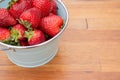 Fresh organic strawberries just harvested from the garden Royalty Free Stock Photo