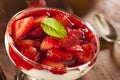 Fresh Organic Strawberry Fruit Parfait Royalty Free Stock Photo