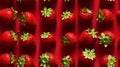 Fresh Organic Strawberry Horizontal Seamless Background.