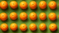 Fresh Organic Tangerine Fruit Horizontal Seamless Background.