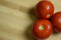 Fresh Organic Three Red Tomatoes Royalty Free Stock Photo