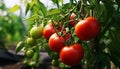 Fresh organic tomato, a healthy gourmet meal generated by AI