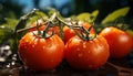 Fresh organic tomato, a healthy gourmet summer salad generated by AI