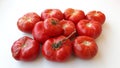 Fresh organic tomatoes with unproper shapes Royalty Free Stock Photo