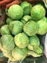 Fresh organic vegetable on street market stall Royalty Free Stock Photo