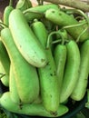 Fresh organic vegetable on street market stall Royalty Free Stock Photo