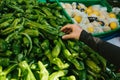 Fresh and organic vegetables at farmers market. Marketplace. Natural produce. Paprika. Pepper. Natural local products on Royalty Free Stock Photo