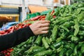 Fresh and organic vegetables at farmers market. Marketplace. Natural produce. Paprika. Pepper. Natural local products on Royalty Free Stock Photo