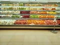 Fresh organic Vegetables and fruits on shelf in supermarket.Healthy food concept. Vitamins and minerals. supermarket product Royalty Free Stock Photo