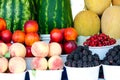 Fresh organic vegetables and fruits Royalty Free Stock Photo