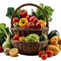 Fresh organic vegetables and fruits. Royalty Free Stock Photo