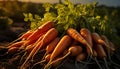 Fresh, organic vegetables harvested from the homegrown garden generated by AI