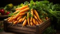 Fresh, organic vegetables healthy eating, nature bounty in a basket generated by AI Royalty Free Stock Photo