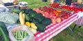 Fresh organic vegetables at market