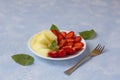 Fresh organic vegetarian fruit salad on a plate Royalty Free Stock Photo