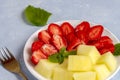 Fresh Organic Vegetarian Fruit Salad on a plate Royalty Free Stock Photo