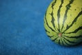 Fresh Organic Watermelon on blue background