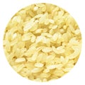 Fresh organic white raw rice grains texture, uncooked rice background Royalty Free Stock Photo