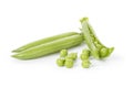 Fresh organic young peas Royalty Free Stock Photo