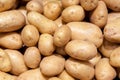 Fresh organic young potatoes sold on market. Food Royalty Free Stock Photo