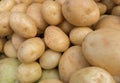 Fresh organic young potatoes sold on market Royalty Free Stock Photo