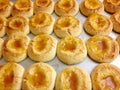 Fresh out oven home baked retro apricot jam drops cookies