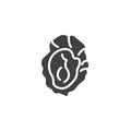 Fresh oyster vector icon