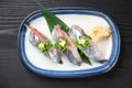 Fresh Pacific Saury Nigiri Sushi Royalty Free Stock Photo