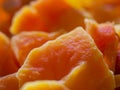 fresh papaya fruit slices as background, top view Royalty Free Stock Photo