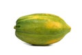 Fresh Papaya Isolated on White Background. Royalty Free Stock Photo
