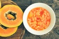 Fresh papaya natural facial mask