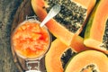 Fresh papaya natural facial mask