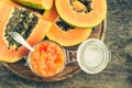 Fresh papaya natural facial mask