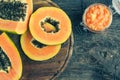 Fresh papaya natural facial mask