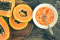 Fresh papaya natural facial mask