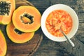 Fresh papaya natural facial mask