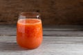 Fresh papaya smoothie juice in glass Royalty Free Stock Photo