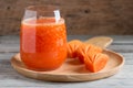 Fresh papaya smoothie juice in glass Royalty Free Stock Photo