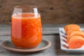 Fresh papaya smoothie juice in glass Royalty Free Stock Photo