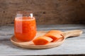 Fresh papaya smoothie juice in glass Royalty Free Stock Photo