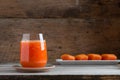 Fresh papaya smoothie juice in glass Royalty Free Stock Photo