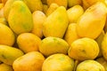 Fresh papayas in a market stall in India