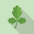 Fresh parsley icon flat vector. Garnish herb